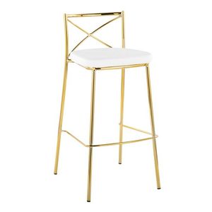 METAL WAVE Modish Stainless Steel Frame Bar <b>Stool</b> Velvet Cushion Seat Eco-Friendly Durable Modern Design for Home Commercial Use - Product Image 2