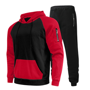 Conjunto de chándal para correr de poliéster con cremallera completa atlética de 2 piezas para hombre, diseño de cremallera deportiva informal de invierno, tamaño de bolsillo 6XL, venta al por mayor - Product Image 5
