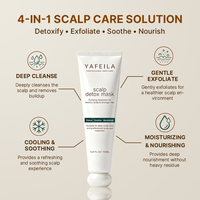 Masque Exfoliant de Luxe pour le Cuir Chevelu OEM ODM, Traitement Capillaire Spa avec Complexe d'Extraits Botaniques, Menthol Rafraîchissant et Mélange d'Huiles Nourrissantes