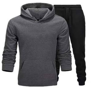 Chándal para Hombre de Algodón 100% Pesado, Transpirable, de Corte Regular, con Sudadera con Capucha y Pantalones Deportivos, Estampado, Precio Económico - Product Image 3