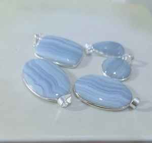 Colgante de múltiples piedras preciosas de Plata de Ley 925, hecho a mano collar de plata artesanal, joyería de piedra curativa colorida, colgante bohemio único - Product Image 5