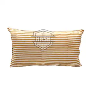 Custom your own design Yellow Stripe Pillow large floral pillow For Home usage in new Style and Quality