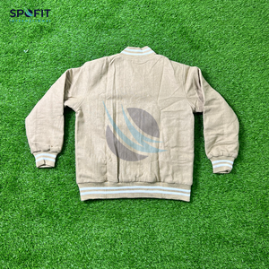 Chaqueta Universitaria Bordada con Logotipo Personalizado al por Mayor para Hombre, Chaqueta Bomber Letterman, Chaquetas de Béisbol de Talla Grande para Ropa Deportiva - Product Image 4