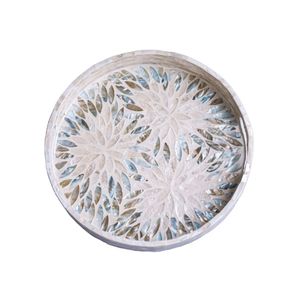 Plateau de service rond en bois de haute qualité avec vadrouille vaisselle artisanale pour décor de restaurant vente en gros du prix du Vietnam - Product Image 1