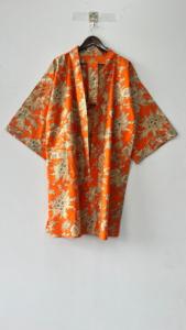 Bata térmica ligera de algodón puro Kimono Bata para mujer Albornoz de noche de invierno sostenible para damas de honor - Product Image 2