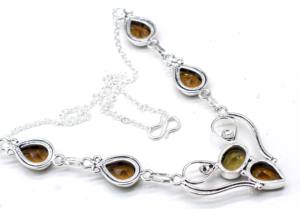 Élégant collier en quartz fumé marron pour femme Bijoux de foi faits à la main en argent 925 pour occasions spéciales - Product Image 4