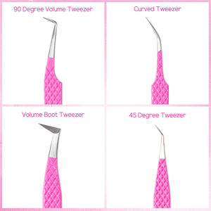 Pince à cils en acier inoxydable haute précision avec logo personnalisé pour accessoires de maquillage Extensions de cils - Product Image 6