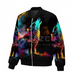 Professional Manufactured <b>Slim</b> <b>Fit</b> Men's Bomber <b>Jacket</b> Stand Front Casual Outdoor Winter Breathable Eco-Friendly Nylon/Polyester - Product Image 3