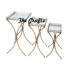 Plateau de service en fer et en verre avec support pour la maison Hôtel et restaurant Plateau de nourriture et support aux prix les plus bas - Product Image 6