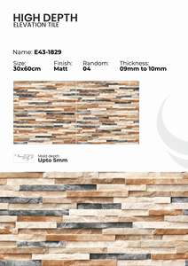 Diseños de Elevación con Textura Arquitectónica que Utilizan Azulejos de Pared Mate de Alta Definición de 300x600 mm - Product Image 2