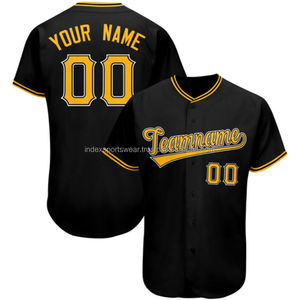 Uniforme Deportivo Personalizado de Béisbol, Camiseta a Rayas con Cuello en V, Manga Corta, Poliéster que Absorbe la Humedad, Unisex para Adultos, Todas las Temporadas, Número Impreso - Product Image 4