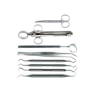 Ensemble de qualité supérieure de 8 instruments de configuration de plateau de préparation de couronne dentaire en acier inoxydable Source d'alimentation manuelle - Product Image 1