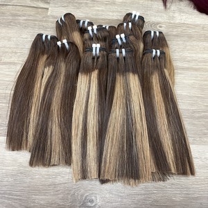 FLASH <b>SALE</b> Best Hair Luxury <b>Piano</b> Color Weft Hair Extension Vietnamese Human Hair Ready to Ship Genius Weft Machine Weft - Product Image 6