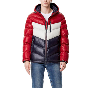 Chaquetas de Invierno Acolchadas de Primera Calidad para Hombre con Diseño Acolchado, Cierre de Cremallera, Chaqueta Acolchada con Capucha Resistente al Agua para Hombre - Product Image 1