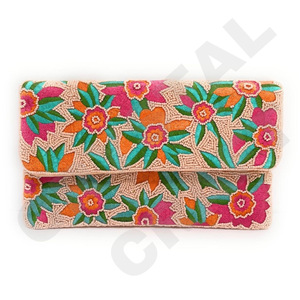 <b>Pink</b> Flowers Custom Beaded Party Clutch Evening Bag Designer Ladies Shoulder Bags Luxury <b>Purses</b> and Handbags Parties - Product Image 6