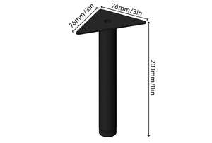 Supports triangulaires en métal de haute qualité pour canapé, remplacement des pieds de meubles, pieds de lit, avec vis pour canapé et bureau - Product Image 3