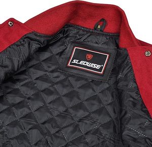 Vente en gros de vestes universitaires en toile brodée en chenille avec logo personnalisé pour hommes, vêtements de ville d'hiver - Product Image 5