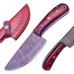 Cuchillo de caza de acero de Damasco multiusos profesional forjado a mano con estilo único personalizable OEM disponible - Product Image 5