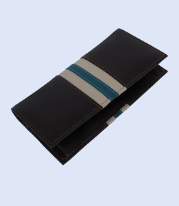 Cartera ligera de piel auténtica de alta calidad para hombre, diseño de logotipo personalizado, tarjetero RFID Premium plegable de longitud larga al por mayor - Product Image 2