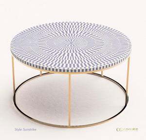 Table basse extensible et élégante pour salle à manger, incrustation d'os, chambre d'extérieur, maison, hôtel, école, appartement, décoration, table d'appoint de style luxueux - Product Image 5