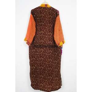 Kimono de Seda Vintage para Mujer, con Parches, Cuello en V, Cierre con Cordón, Manga Larga, Suave, Transpirable y de Secado Rápido - Product Image 5