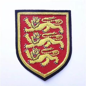 Haute qualité sur mesure nouveau Style 3D brodé Bullion fil Badges patchs coudre fer métal laiton Logo perle couleur personnalisée - Product Image 4