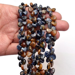 AAA + Pietersite Gemstone 10mm Lisse Coeur Perles Lâches Naturel Pietersite Semi Précieuse Pierres Précieuses Briolette Perles pour Bijoux - Product Image 2