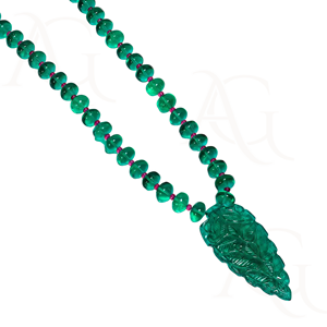 Collar de Esmeralda cultivada en laboratorio, cuentas ovaladas, redondas, lisas, pulidas, verde, Nano corte, hebra de piedras preciosas para la fabricación de joyas personalizables - Product Image 2