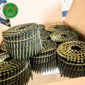 Clavos de bobina de 15 grados, 1-1/4 "x 0.083, vástago liso, vástago de tornillo con revestimiento amarillo y envío desde la fábrica de Vietnam - Product Image 2