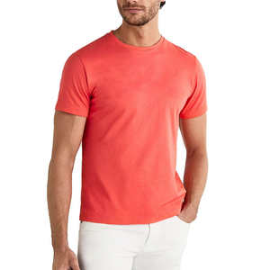 เสื้อยืดผู้ชายสีชมพูล้วน ผ้าฝ้าย ทรงหลวม แขนสั้น ใส่สบายสำหรับฤดูร้อน ปี 2026 ผ้าฝ้าย 100% เสื้อผ้าผู้ชาย เสื้อยืดเปล่า - Product Image 1