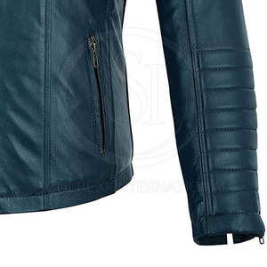 Vêtements de mode pour hommes, veste en cuir d'hiver, style streetwear, cuir de vachette de haute qualité, logo personnalisé, col montant, à capuche - Product Image 6