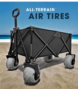 Carrello da Spiaggia in Acciaio Inossidabile con Ruote a Palloncino, Struttura a Piattaforma, Personalizzabile OEM, Capacità di Carico 100kg - Product Image 6