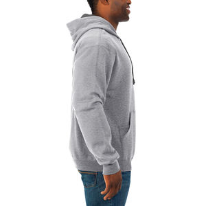 Vente en gros de sweats à capuche unisexes 100% coton, personnalisés, en polaire d'hiver, thermiques, pour hommes et femmes, avec motifs imprimés unis - Product Image 2