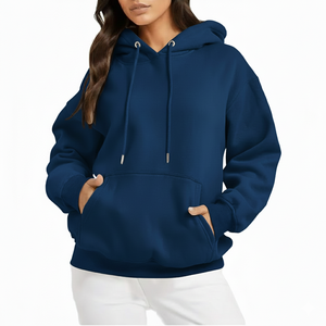 2026 Custom Logo Winter Printed Front Streetwear Women's 100% Cotton High Quality <b>Drop</b>-Shoulder Pullover Hoodies Wholesale - Product Image 1