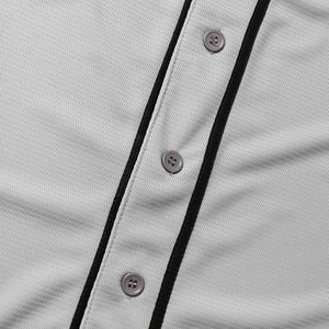 Grey Black Baseball Jersey Custom Design Name & Number Printed Baseball Jersey Top Quality Softball Jersey <b>Men</b> Baseball Jersey - Product Image 5