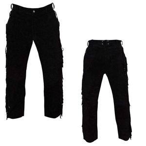 กางเกงหนังเทียมทรงคาวบอยเอวสูงสำหรับผู้ชาย สไตล์เท่ห์ ขายดี ติดกระดุม ทรงตรง เซ็กซี่ สตรีทแวร์ - Product Image 4