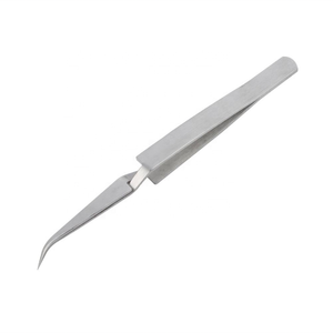 Pince à épiler cosmétique renouvelable en acier inoxydable pour extensions de cils Conception à verrouillage croisé des outils d'extension de cils - Product Image 3