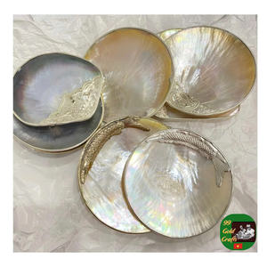 Juego de cuchara y plato de nácar, hermoso regalo para bodas y ocasiones especiales, hecho a mano. - Product Image 2