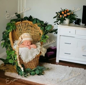 เตียงเด็กแรกเกิดสไตล์เรียบง่ายสตูดิโอถ่ายภาพศิลปะสำหรับเด็กทารกอุปกรณ์ประกอบฉากในร่มกลางแจ้งสไตล์เรียบง่ายสีธรรมชาติแข็งแรง - Product Image 4