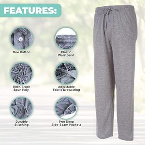 Estos versátiles esenciales de poliéster hilo de plumas de punto hogar Loungewear hombres ropa de dormir para el sueño de invierno - Product Image 5