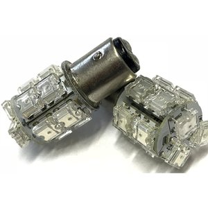 Coppia di 2 BAY15D 1157 P21/5W lampadine a LED con 13 F5 quadrato colore rosso 12V 2W-auto e moto/altri - Product Image 1