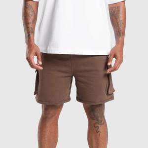 Top Sale <b>Men's</b> Polyester/Cotton Custom <b>Fleece</b> Box Casual Cargo Shorts OEM Service with Custom Logo - Product Image 3