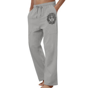 Pantalon de haute qualité 100% coton pour hommes conception personnalisée avec services OEM dernier style décontracté taille moyenne avant plat - Product Image 2