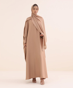 Vestido Largo Islámico Modesto para Mujer, de Secado Rápido y Transpirable, Abaya 100% Seda, Ecológico, Servicio OEM, Color Personalizado - Product Image 6