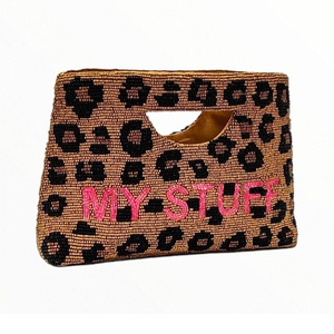 NUEVO EMBRAGUE DE MANO DE ÚLTIMA TENDENCIA y BOLSO DE NOCHE MARCO DE MONEDERO EMBRAGUE DECORATIVO CON CUENTAS en COLOR MARRÓN por glowin fashion - Product Image 2