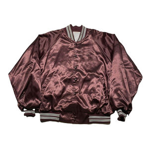 Chaqueta de bombardero universitaria de satén personalizada unisex, ropa de calle de béisbol de diseño OEM, prendas de vestir exteriores de moda de alta calidad a granel - Product Image 1