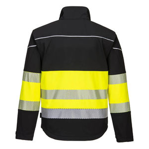 Chaqueta de Seguridad Reflectante Antiestática Negra y Amarilla para Hombre, Personalizada, de Alta Visibilidad, Resistente al Viento, Transpirable, con Cremallera para Trabajo - Product Image 6