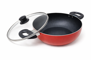 Olla Profunda Antiadherente de Aluminio (Wok) con Tapa de Vidrio, Asas Resistentes al Calor, Exterior de Acero Inoxidable Ecológico, Capacidad de 20L - Product Image 3