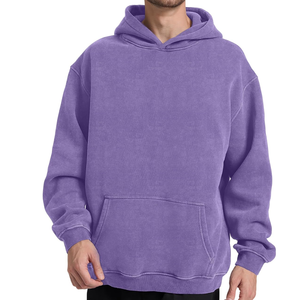 Sudadera con capucha bordada lavado ácido de invierno de nuevo estilo Sudadera con capucha OEM personalizada de la mejor calidad con algodón 100% de alta calidad - Product Image 2
