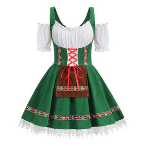 Dirndl Robe Midi Pour Femmes Nouveau Design Bas Prix Lederhosen Traditionnelle Bavaroise Avec Robe De Style De Fête - Product Image 4